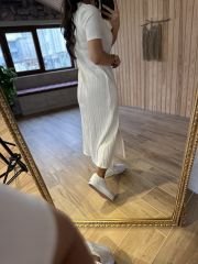 Off white Çelik kaşkorse elbise