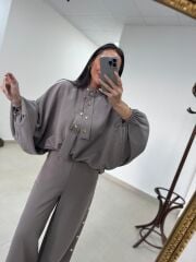 Kd 7909 Tasarım Çıt Çıt Detaylı Vizon Takım