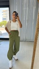 Sg Paça Fermuarlı Yeşil Pantolon