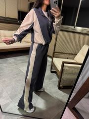 Mk 0179 Fermuarlı Gri-Taş Modal Takım