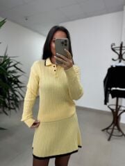 Ry 0005 Polo Yaka Etekli Sarı Takım