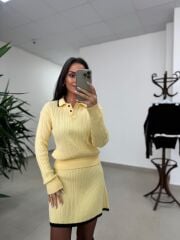 Ry 0005 Polo Yaka Etekli Sarı Takım