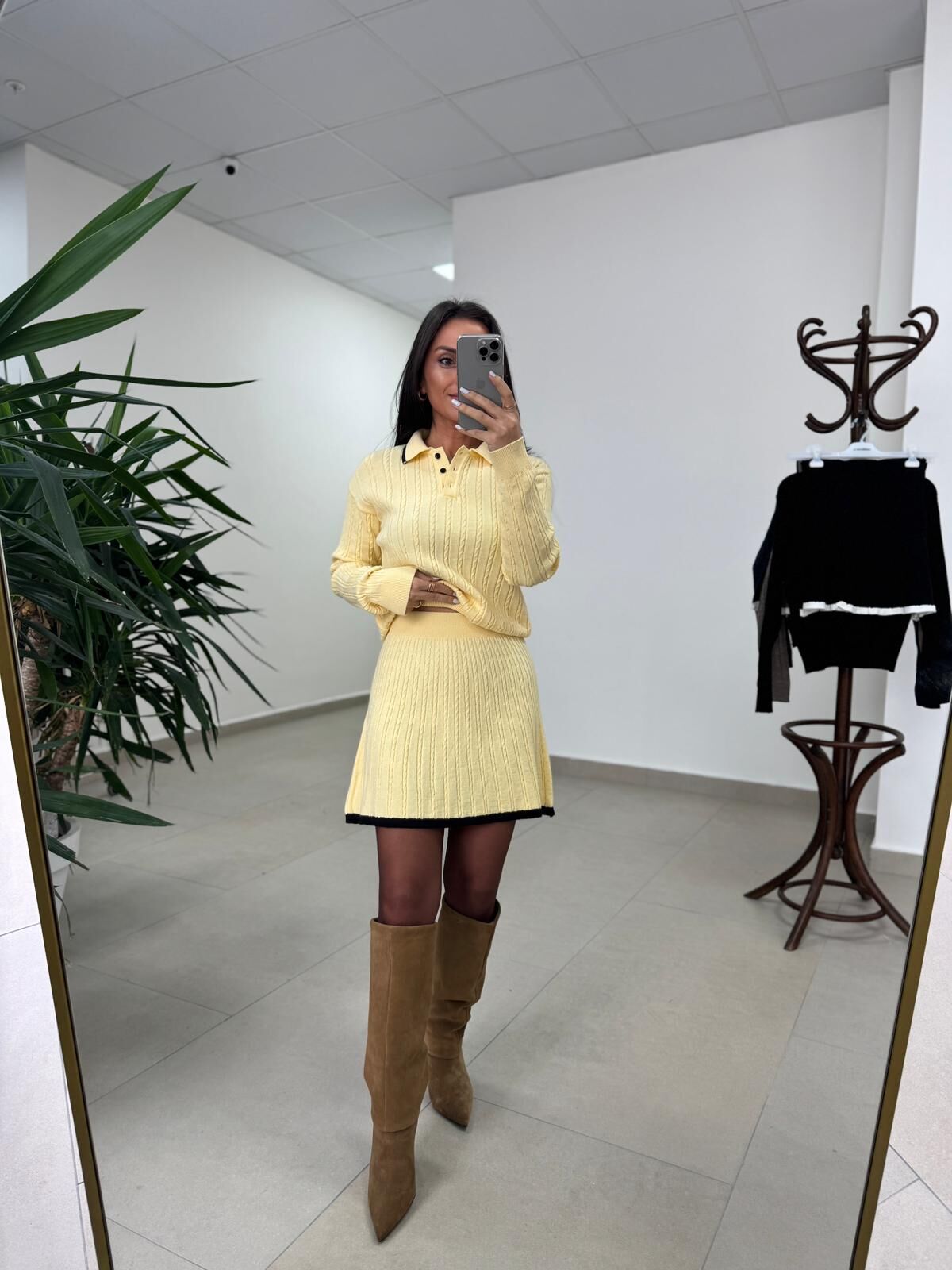 Ry 0005 Polo Yaka Etekli Sarı Takım