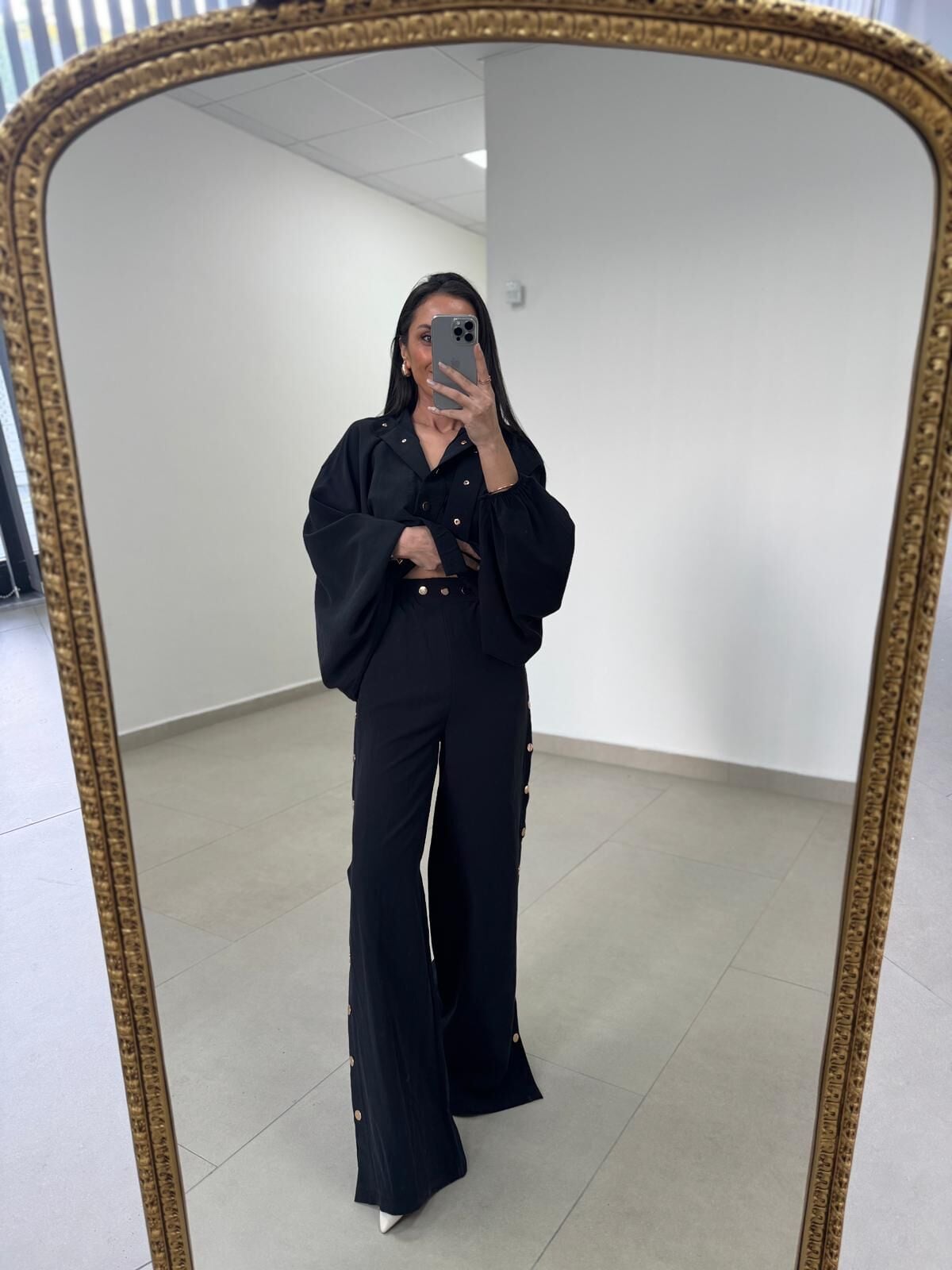 Kd 7909 Tasarım Çıt Çıt Detaylı Siyah Takım