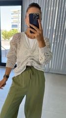 Sg Ön Büzgülü Ajurlu Triko