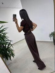 Bb 29821 Modal Dokulu Kahve Pantolon