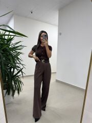 Bb 29821 Modal Dokulu Kahve Pantolon