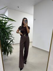 Bb 29821 Modal Dokulu Kahve Pantolon