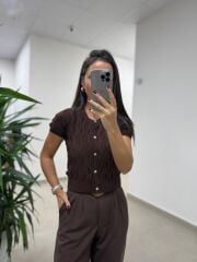 Bb 29821 Modal Dokulu Kahve Pantolon