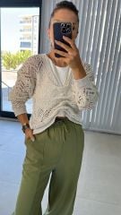 Sg Ön Büzgülü Ajurlu Triko