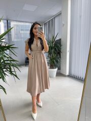 My 3440 Vizon Kemerli Elbise