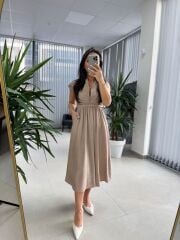 My 3440 Vizon Kemerli Elbise