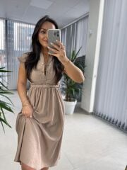 My 3440 Vizon Kemerli Elbise