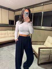 Dv Beyaz Uzun Kol Crop Body
