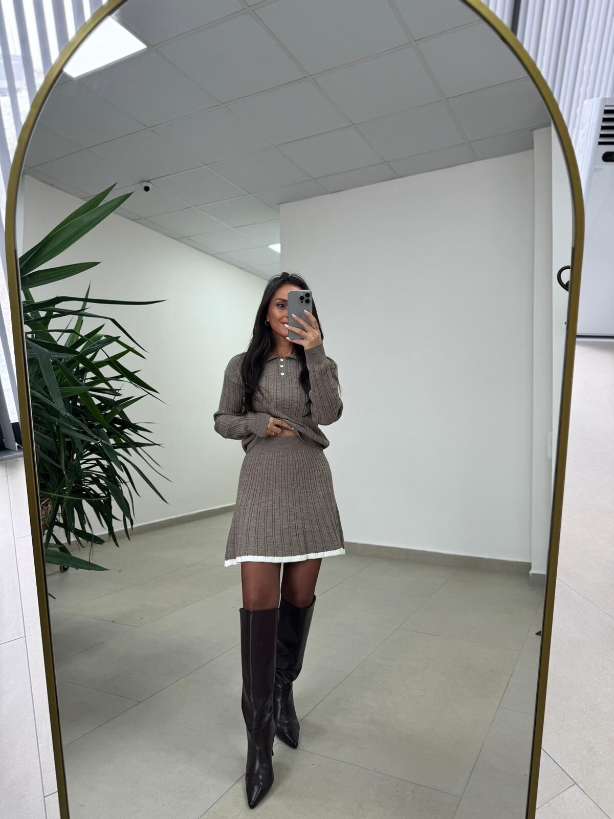 Ry 0005 Polo Yaka Etekli Vizon Takım