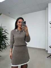 Ry 0005 Polo Yaka Etekli Vizon Takım