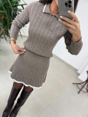 Ry 0005 Polo Yaka Etekli Vizon Takım