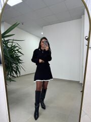 Ry 0005 Polo Yaka Etekli Siyah Takım