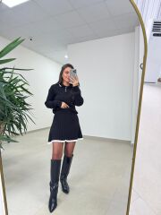 Ry 0005 Polo Yaka Etekli Siyah Takım