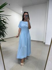 Ms 257 Nevürlü Modal Bebe Mavi Elbise