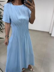 Ms 257 Nevürlü Modal Bebe Mavi Elbise