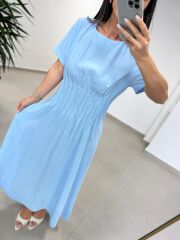 Ms 257 Nevürlü Modal Bebe Mavi Elbise