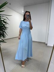 Ms 257 Nevürlü Modal Bebe Mavi Elbise