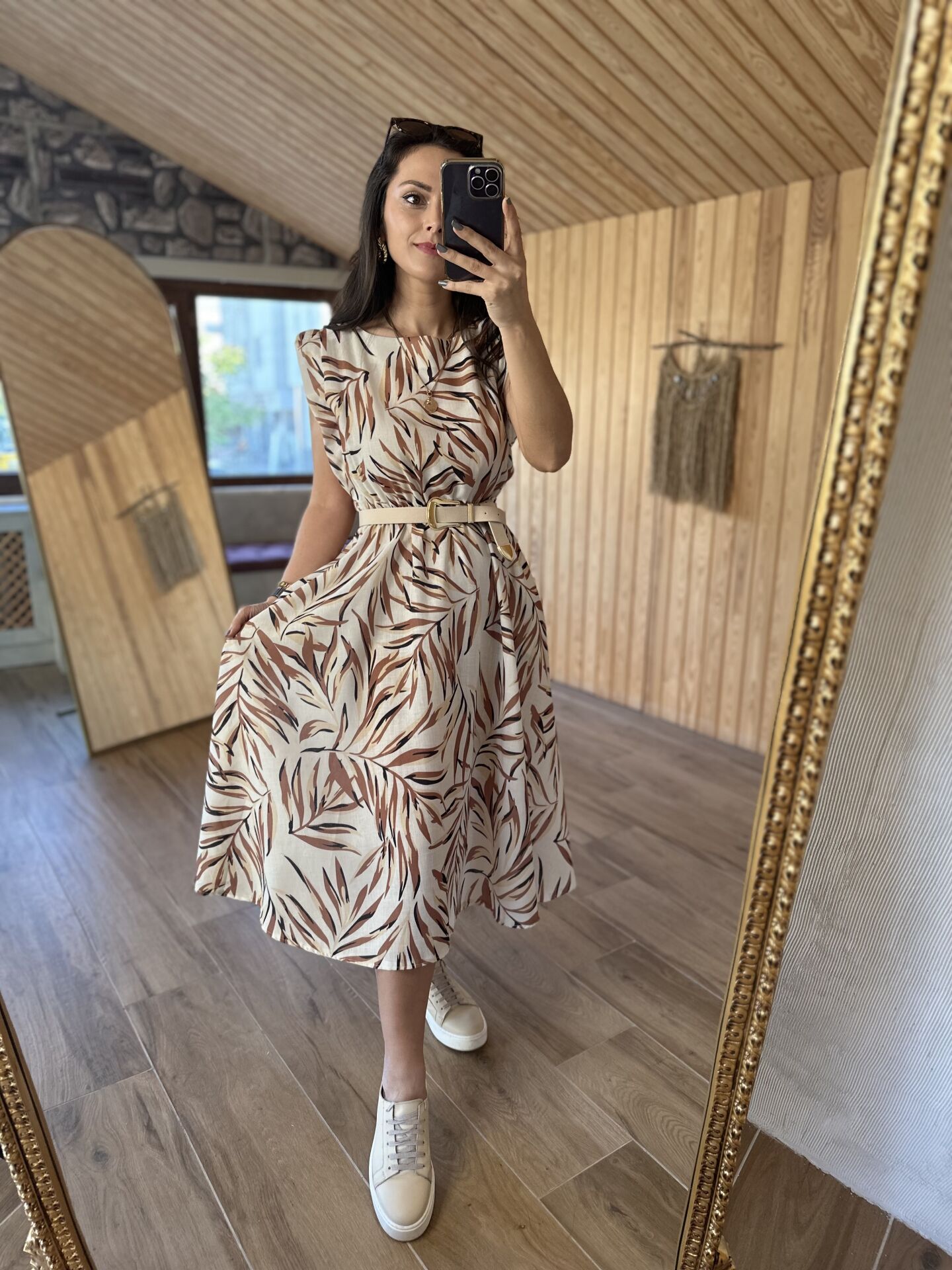 Vatkalı kahve kesit detaylı keten elb