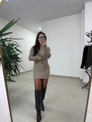 Ml 10163 Selanik Örgü Vizon Takım