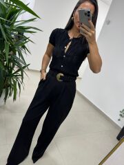 Bb 29821 Modal Dokulu Siyah Pantolon