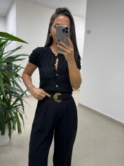 Bb 29821 Modal Dokulu Siyah Pantolon