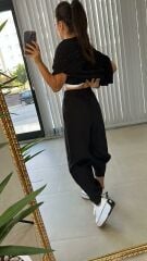Sg Black Zippered Leg Trousers