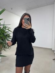 Ml 10163 Selanik Örgü Siyah Takım