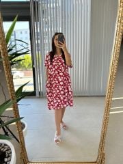 Fırsat Ürünü Bordo Çiçekli