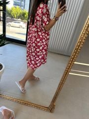 Fırsat Ürünü Bordo Çiçekli