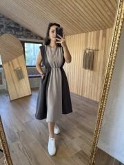 Ms Anthracite piece padded aerobic dress