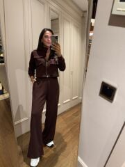 Art 6005 Fermuarlı Acı Kahve Modal Takım