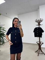 Ry 0008 Laci Gold Düğmeli Çelik Triko Takım