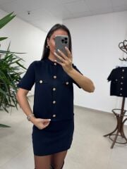 Ry 0008 Laci Gold Düğmeli Çelik Triko Takım