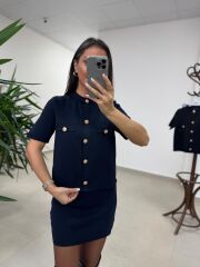 Ry 0008 Laci Gold Düğmeli Çelik Triko Takım