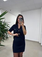 Ry 0008 Laci Gold Düğmeli Çelik Triko Takım