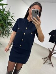 Ry 0008 Laci Gold Düğmeli Çelik Triko Takım