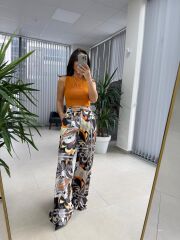 Cr 0213 Saten Renk Geçişli Pantolon