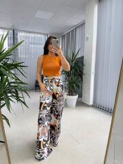 Cr 0213 Saten Renk Geçişli Pantolon