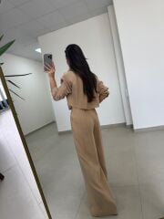 Fp 50960 Camel Üç Düğmeli Gömlekli Takım