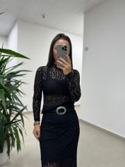 Bb 29891 Siyah Dantel Etek