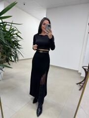 Ry 0144 Dantel Detaylı Triko Kalem Etek