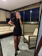 Dv 90905 Gold Düğme Detaylı Elbise