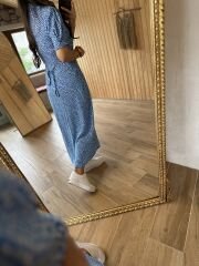 My 3141 Blue waist drawstring shirt dress