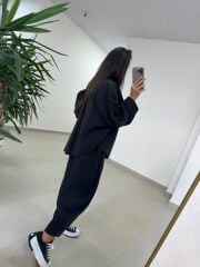 Fp 50957 Siyah Tensel Gömlek Pantolon Takım